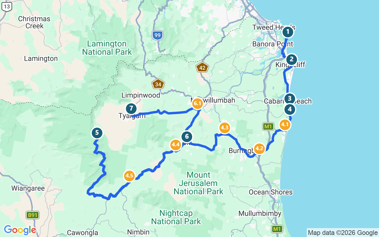 The Tweed: Made for the Feed route map